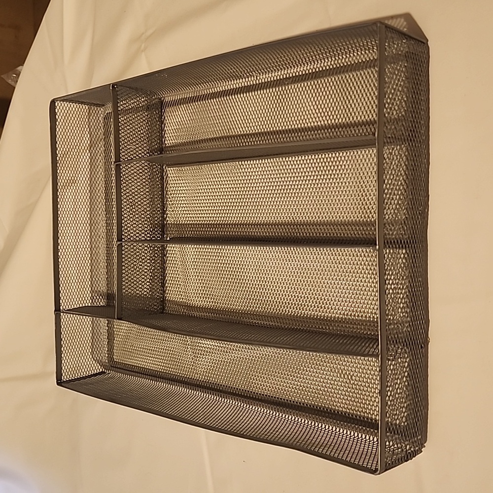Silver metal drawer organizer